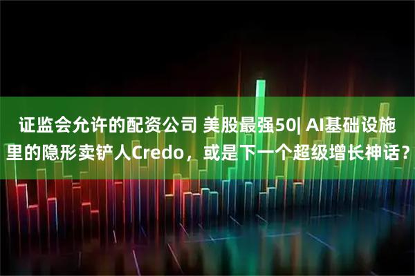 证监会允许的配资公司 美股最强50| AI基础设施里的隐形卖铲人Credo，或是下一个超级增长神话？