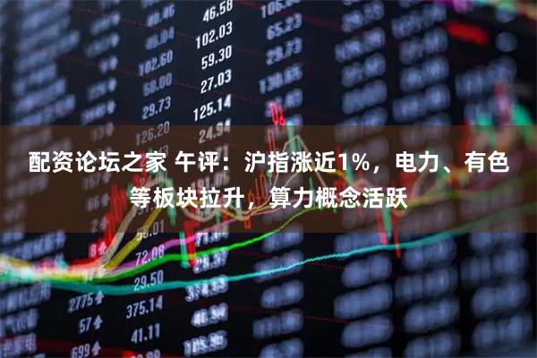 配资论坛之家 午评：沪指涨近1%，电力、有色等板块拉升，算力概念活跃